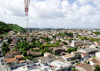 Vue d'un chantier urbain à Bordeaux