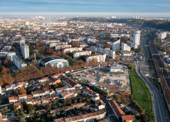 Vue de drone du quartier Joliot-Curie