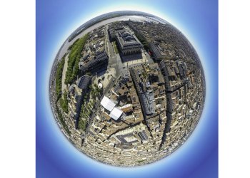 vue de drone de la métropole