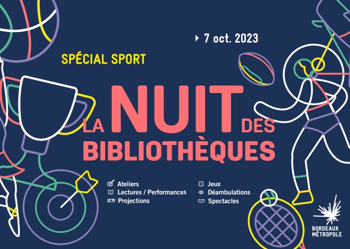 Affiche de la nuit des bibliothèques 2023