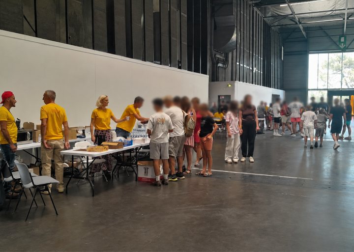 Présence de la réserve citoyenne dans le hall des expos 