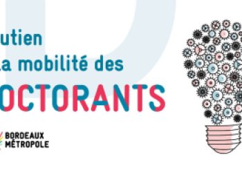 visuel avec écrit "soutien à la mobilité des doctorants"