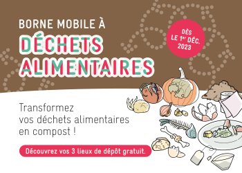 Affiche des bornes à déchets alimentaires - 