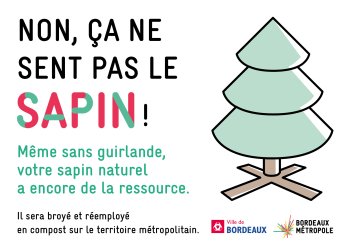 affiche de la collecte des sapins