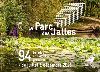 Vue d'une pêcheuse sur un étang du Parc des Jalles