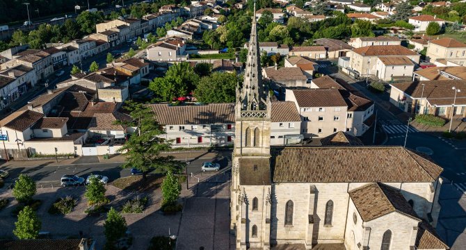 vue aérienne de l'église