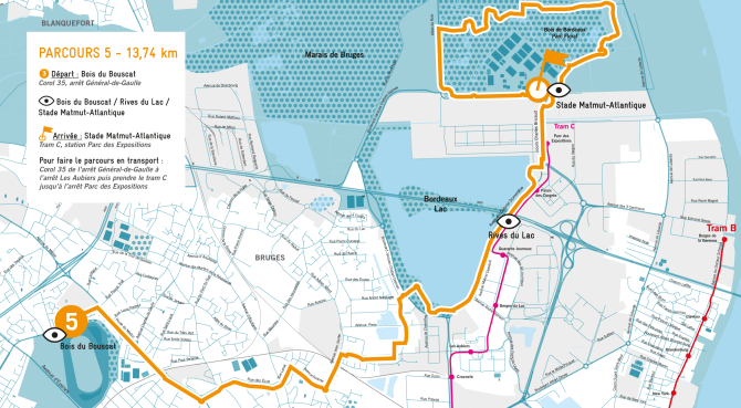 Carte course à pied Parcours 5