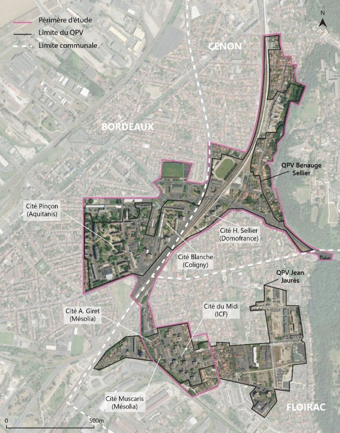 Plan du périmètre du quartier joliot curie