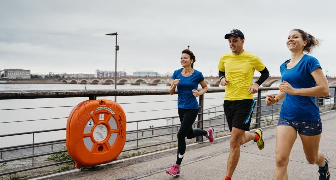 Trail dans le centre-ville de Bordeaux