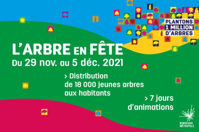 Affiche de l'événement l'arbre en fête en 2021 mentionnant le programme de l'événement