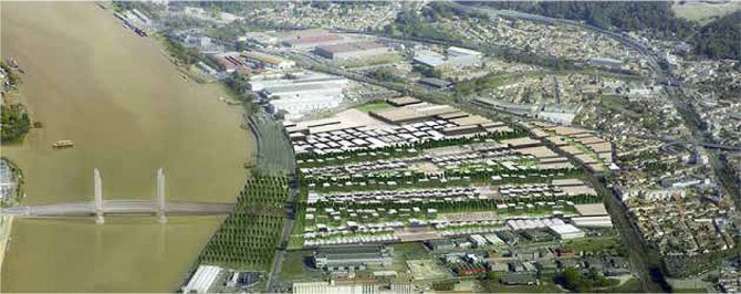 Vue d'architecte du projet Brazza à Bordeaux. Source : Y. Tohmé