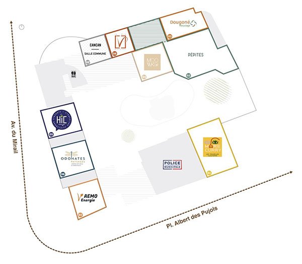 Plan de localisation des occupants au sein de l’ancienne école Bel-Air