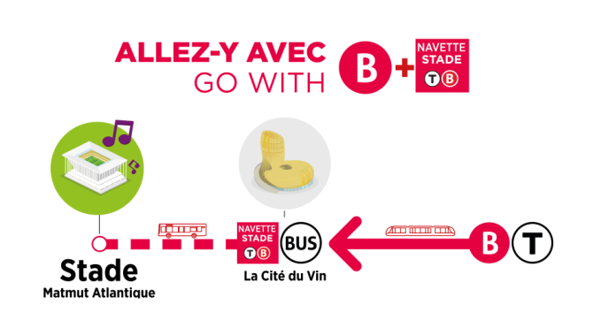 plan accès matmut tram B