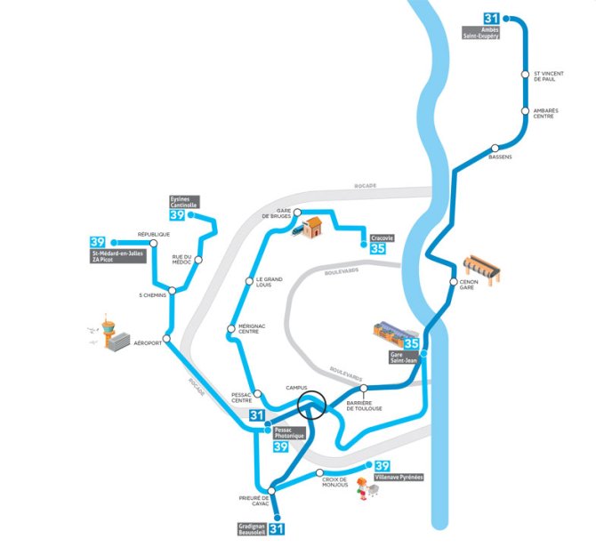 plan des 3 nouvelles lianes : 31, 35 et 39