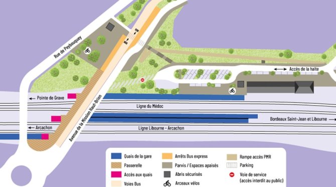 Plan du PEM Talence Médoquine 