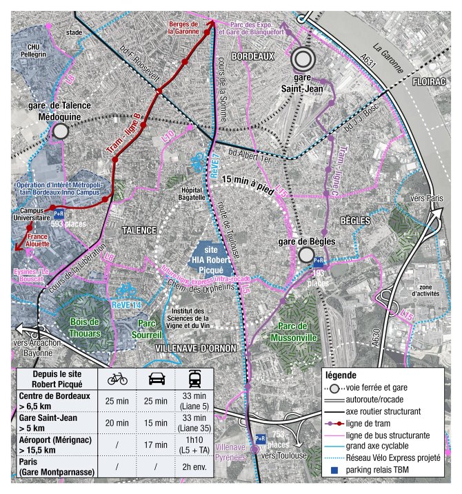 plan de situation géographique du site robert picque