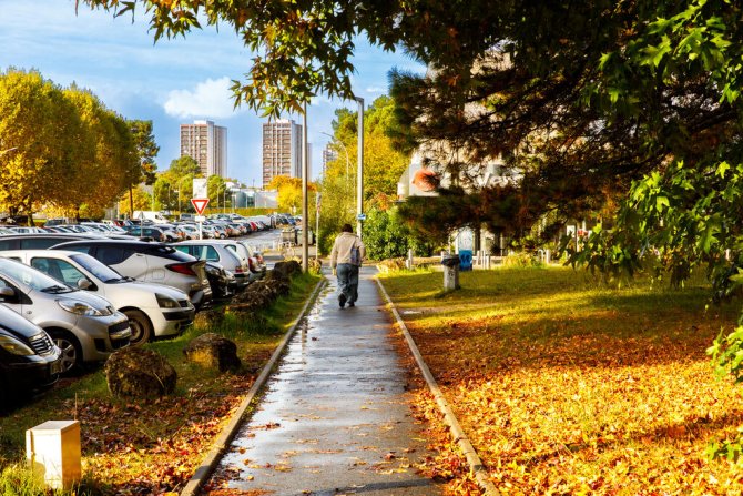 Vue d'un aménagement cyclable pour l'opération Campus Bordeaux 