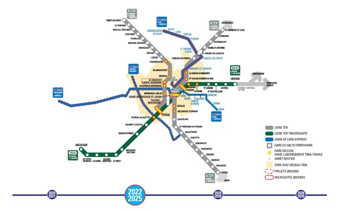 Visuel de la carte du réseau RER Métropolitain