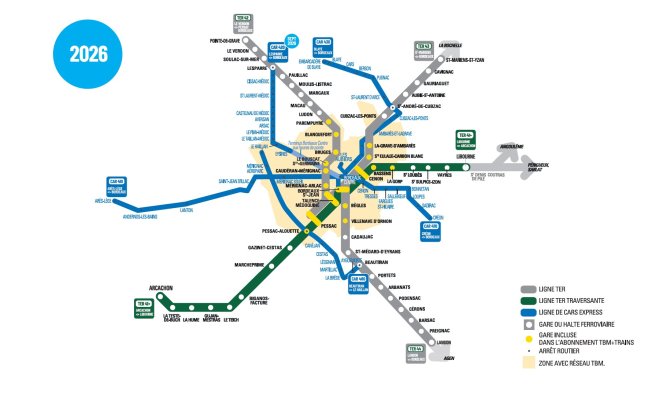 Carte des lignes du RER Métropolitain 2026
