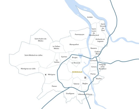 Carte bordeaux métropole