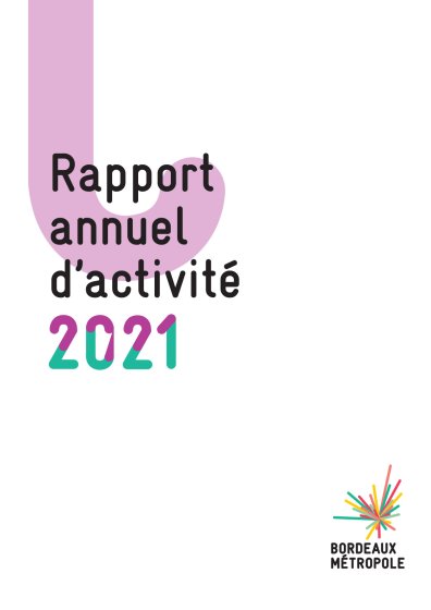 Rapport d'activité de Bordeaux Métropole 2021