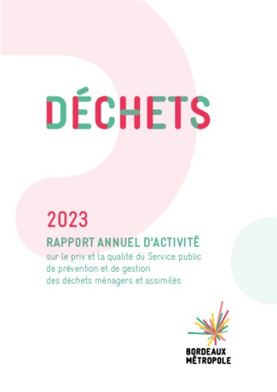 Rapport annuel d'activité 2023 Déchets Couverture 